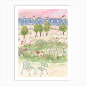 Parisian Garden In Spring Art Print