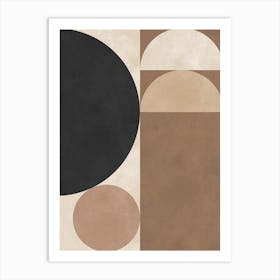 Geometric harmony in brown 5 Art Print