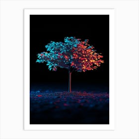 Tree In The Dark 44 Art Print