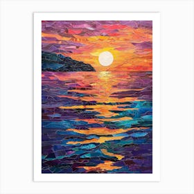 Sunset At The Beach 35 Art Print