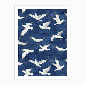 Seagulls In Flight 2 Art Print