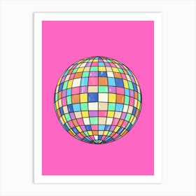 Colorful Disco Ball Art Print