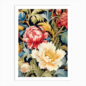 Floral Wallpaper 309 Art Print