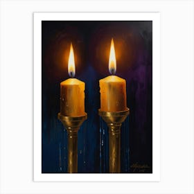 Two Candles Art Print