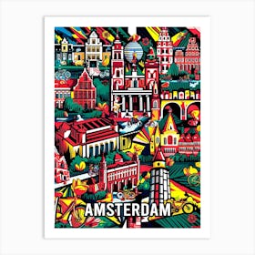 Amsterdam Cityscape Art Print