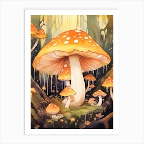 Storybook Mushrooms 5 Art Print