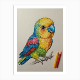 Colorful Parrot 38 Art Print