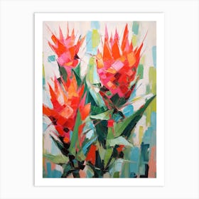 Cactus Painting Ferocactus 2 Art Print