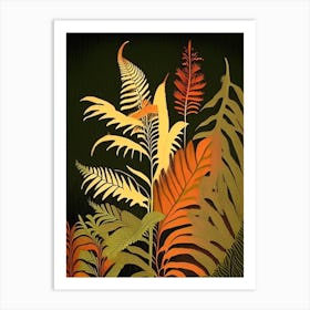 Fire Fern Rousseau Inspired Art Print