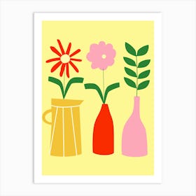 Flowers In Vases 1 Art Print