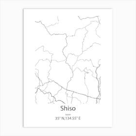 Shiso,Japan Minimalist Map Art Print