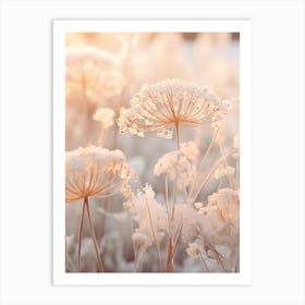 Frosty Botanical Queen Annes Lace 1 Art Print