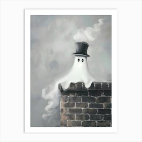 Ghost In Top Hat Art Print