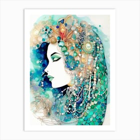 Mermaid Jewels Art Print