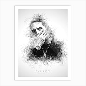 G Eazy Rapper Sketch Art Print