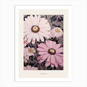 Flower Illustration Cineraria 4 Poster Art Print