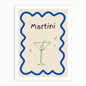 Martini Doodle Poster Art Print