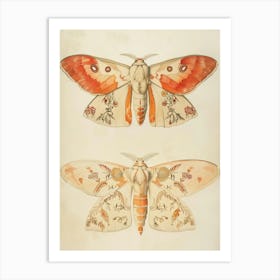 Butterfly Pattern William Morris Style 4 Art Print