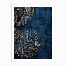 Gold Circles 14 Art Print