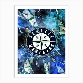 Seattle Mariners Baseball Poster Art Print