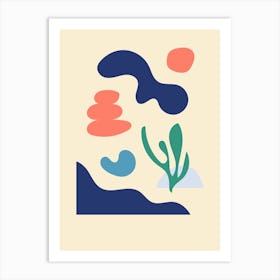 Matisse Shapes Abstract Scene Art Print