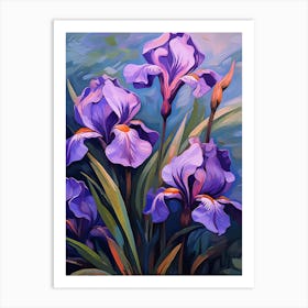 Iris Painted Iris Art Print