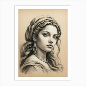 Portrait Of A Woman 2 Art Print