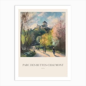Parc Des Buttes Chaumont Paris France 2 Vintage Cezanne Inspired Poster Art Print