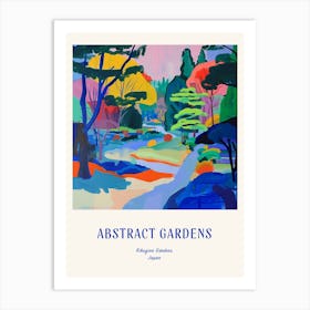 Colourful Gardens Rikugien Gardens Japan 4 Blue Poster Art Print