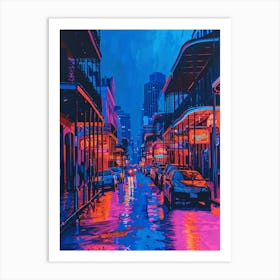 Bourbon Street Retro Pop Art 1 Art Print