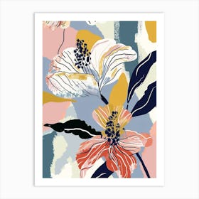 Colourful Flower Illustration Everlasting Flower 1 Art Print