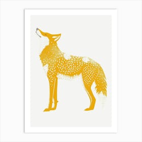 Yellow Arctic Wolf 4 Art Print