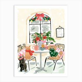 Christmas Cafe Art Print