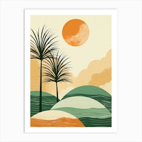 Palm Trees In The Sun 1 Art Print