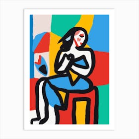 Woman in the sauna Art Print