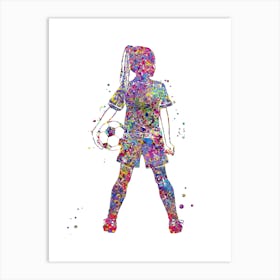 Little Girl Soccer Player 5 Art Print