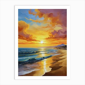 204.Golden sunset,San Francisco,USA. 1 Art Print