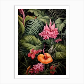 Tropical Jungle Wallpaper Art Print