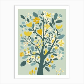 Lime Tree Flat Illustration 2 Art Print