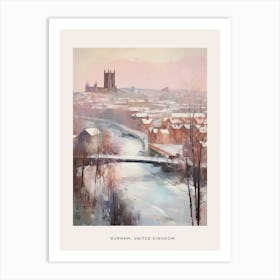 Dreamy Winter Painting Poster Durham United Kingdom 3 Art Print