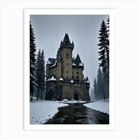 Castle In The Snow The Phantom Fortress Art Print