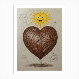 Chocolate Heart Art Print