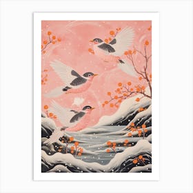 Vintage Japanese Inspired Bird Print Dipper 1 Art Print