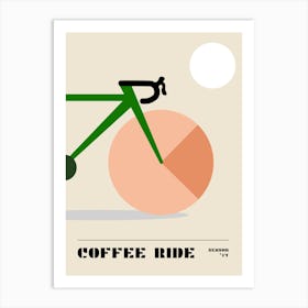 Coffee Ride II - Green Art Print