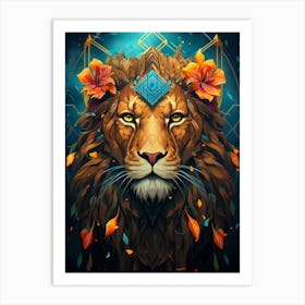 Lion Head 1 Art Print