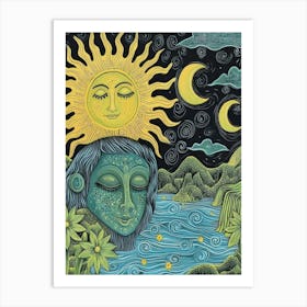 Sun And Moon Art Print