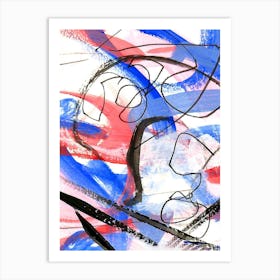 Active Democracy Series No. 2 Red White Blue Art Print