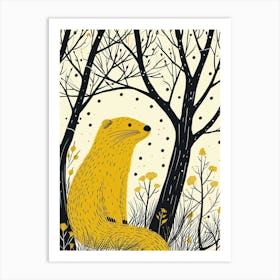 Yellow Otter 1 Art Print