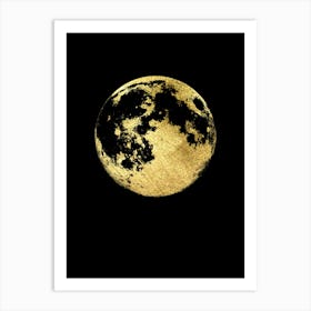 Gold Moon Art Print