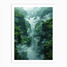 Chinese Waterfall Art Print